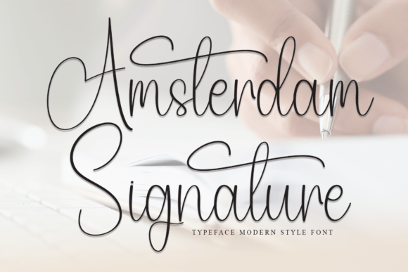 Amstedam Signature: A Refined Script Font for Editorial Design