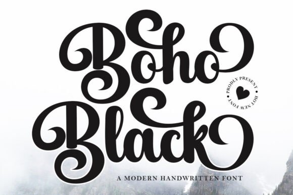 Boho Black: A Typographic Embrace of Softness and Elegance