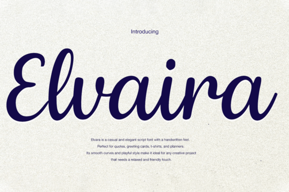 Elvaira: A Script Font for Professional Branding