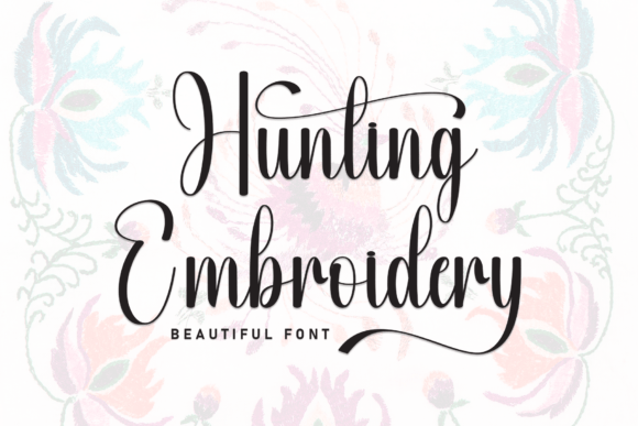 Hunting Embroidery: A Maker's Script Font for Modern Craft Products