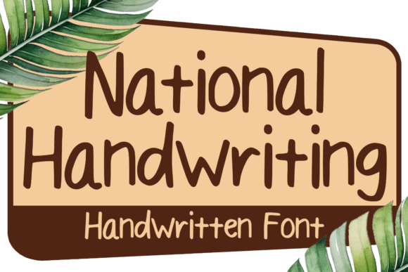National Handwriting: A Marker Font for Editorial Projects