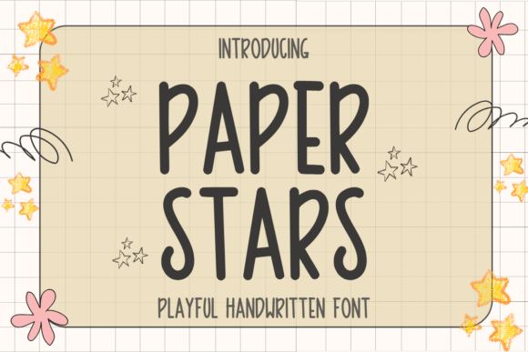 Paper Stars: A Calming Handwritten Font for Editorial Projects