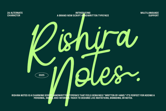 Rishira Notes: A Font That Captures Authenticity