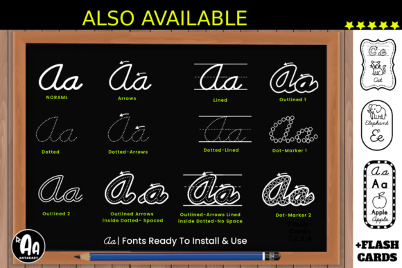 The Cursive Tracing Font for Crafters & Product Makers